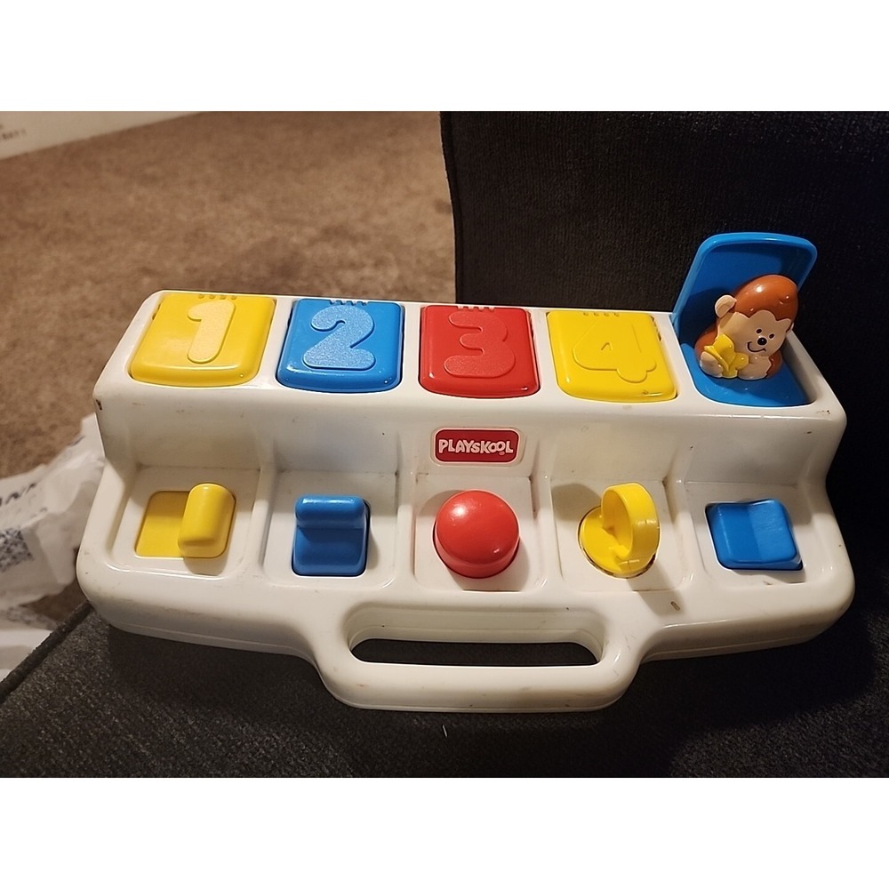 Vintage Playskool Poppin Pals Pop Up Jungle Zoo Animals - White 1995 Toddler Toy - Picture 4 of 8